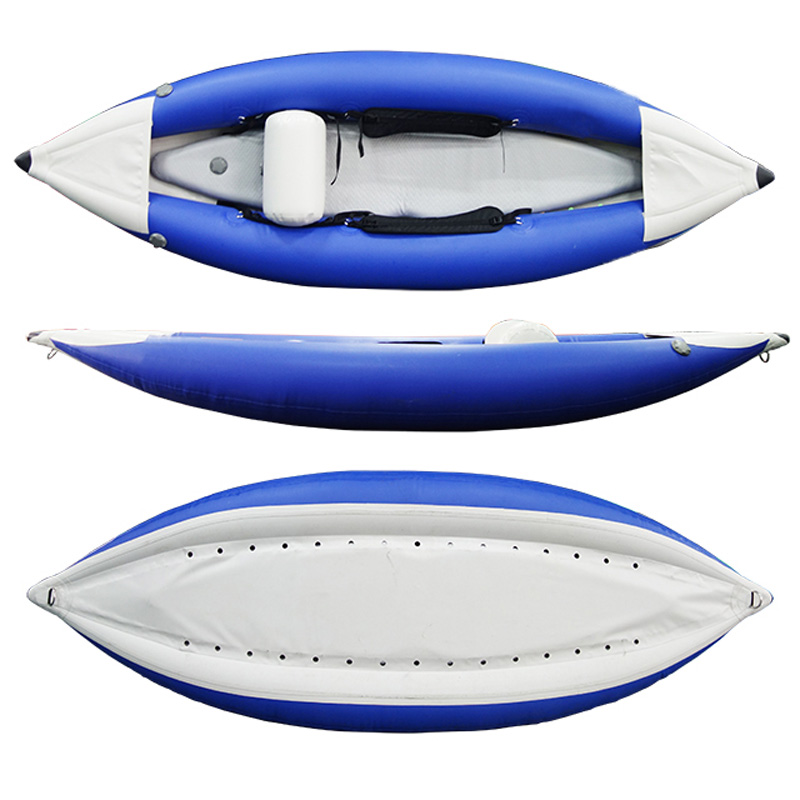 Kayak canoa hinchable 1 plaza con cubierta desmontable