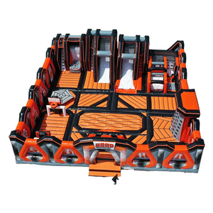 Obstáculo inflable de calidad comercial con tobogán combinado