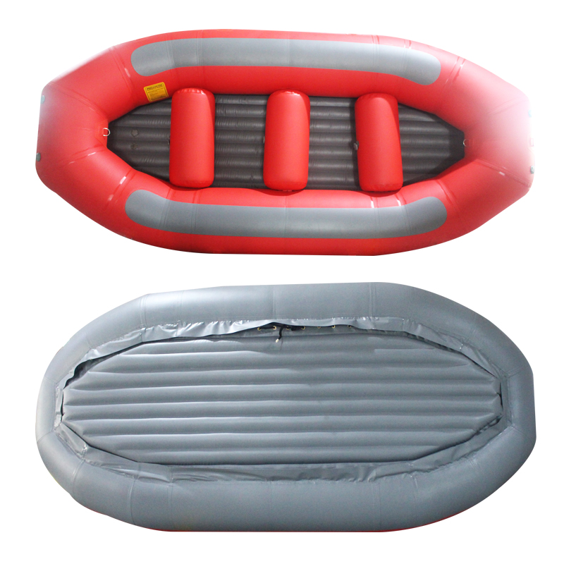 Gran bote de rafting en el río Life de PVC con piso autoachicador