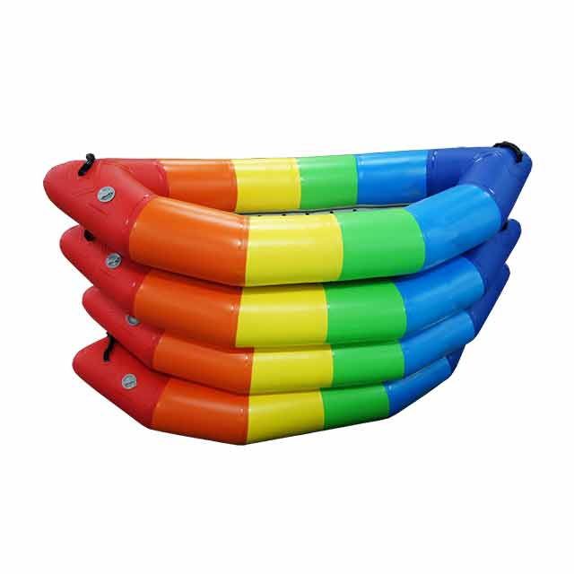 Bote de rescate de rafting en agua blanca con piso inflable de pvc de colores mezclados