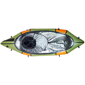 Packraft para aguas bravas de alta resistencia con plataforma de pulverización