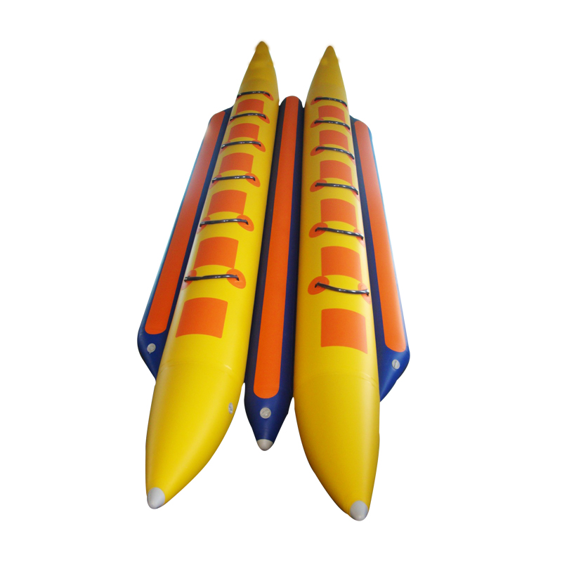 12 personas dos filas deportes acuáticos inflables Flyfish Banana Boat 