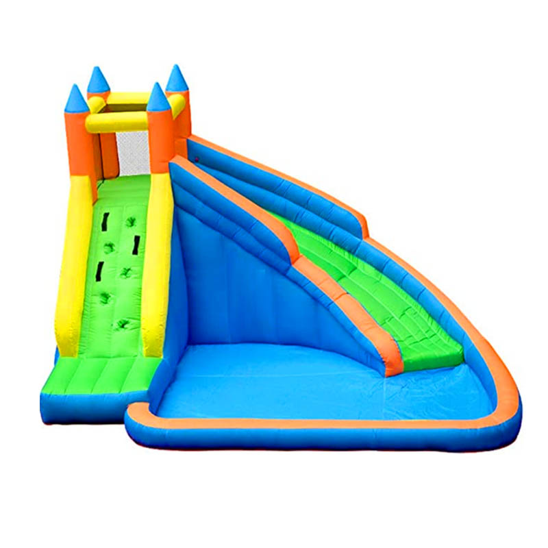 Tobogán acuático inflable con piscina de chapoteo